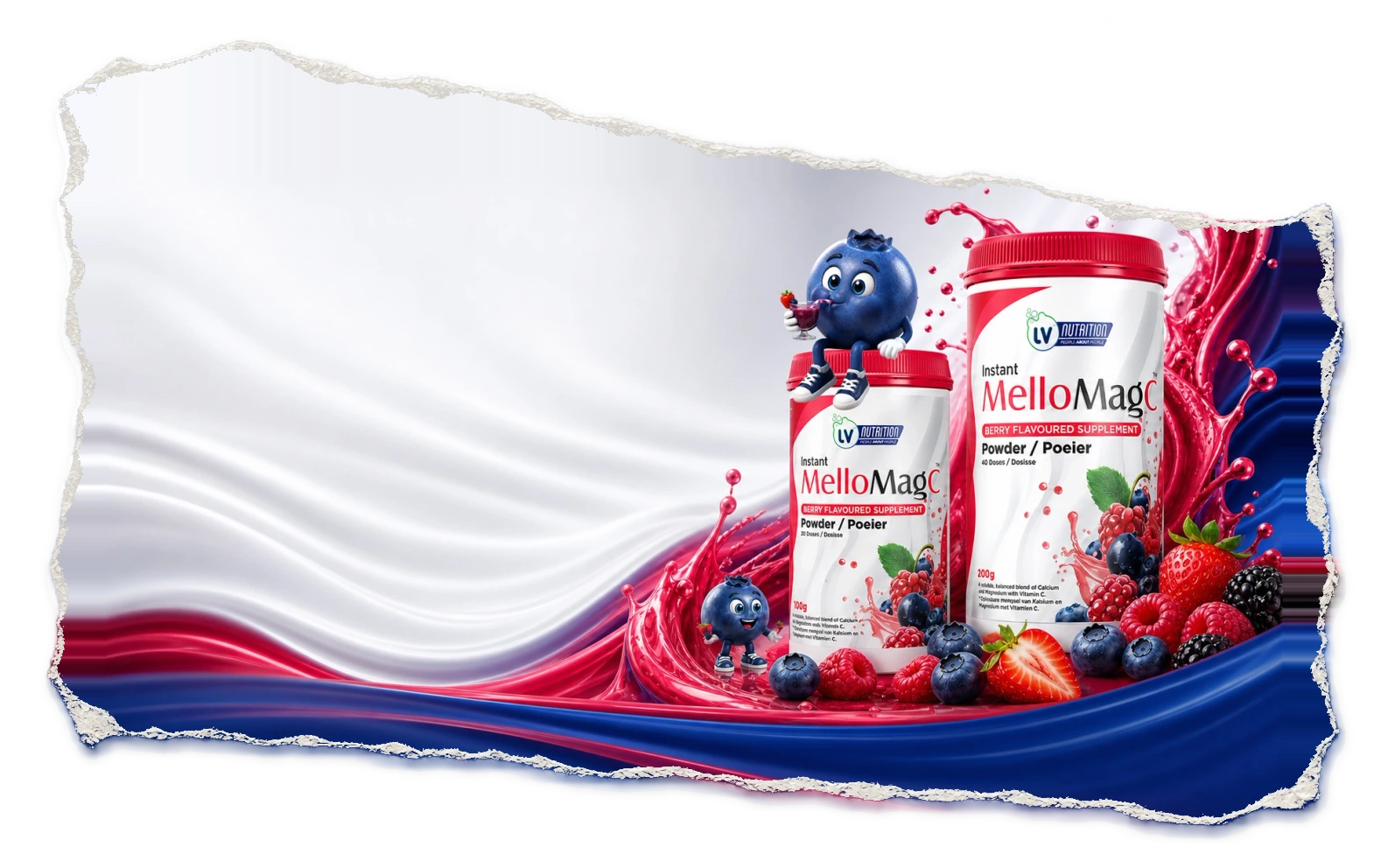 LV Nutrition MelloMag C brand campaign with approved product packaging.