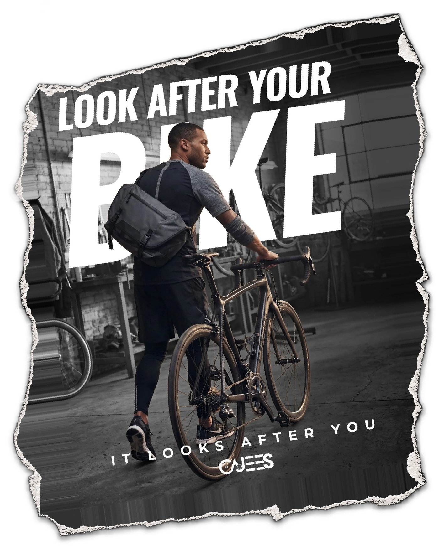 Approved Cajees bicycle-care social design with Look After Your Bike headline